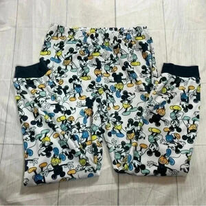 Kid’s Disney Mickey Mouse multi color super‎ soft fleece pajama pants size 9/10